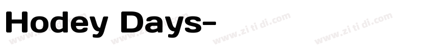 Hodey Days字体转换